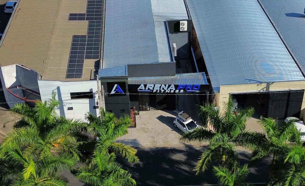 Vista aérea da Arena Pro Fitness