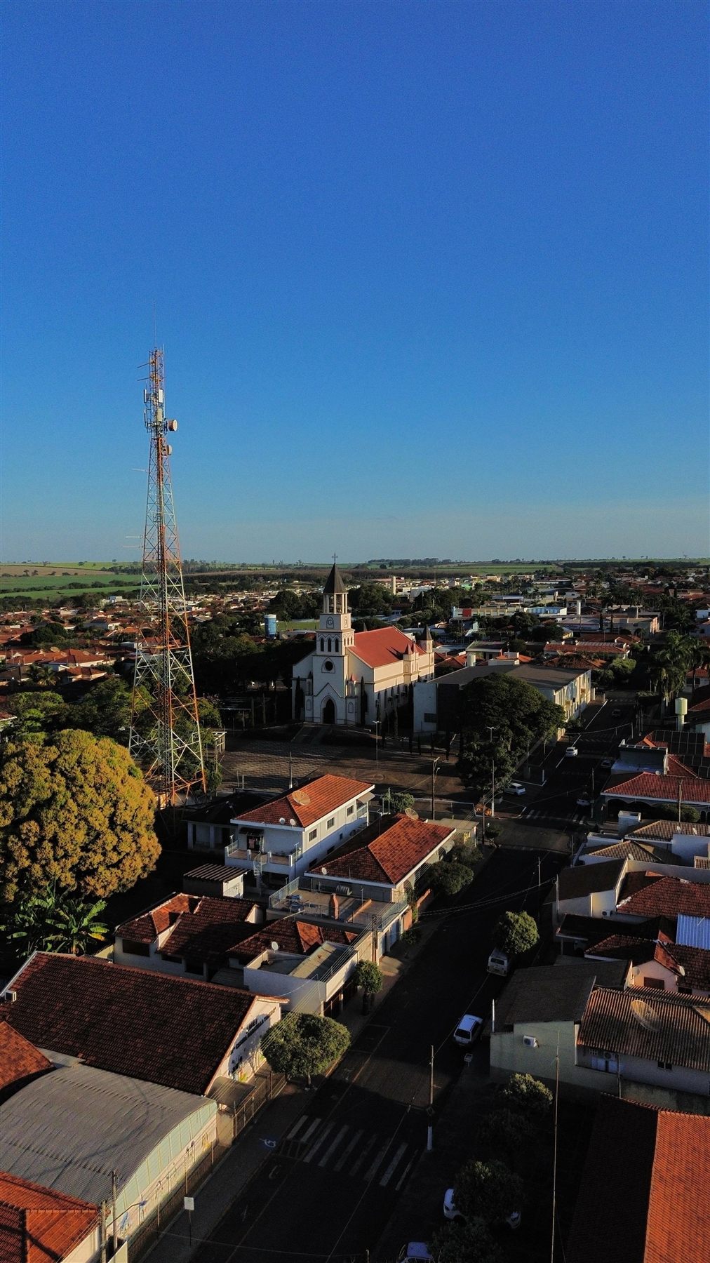 Vista aérea da Paróquia Nossa Senhora dos Remédios